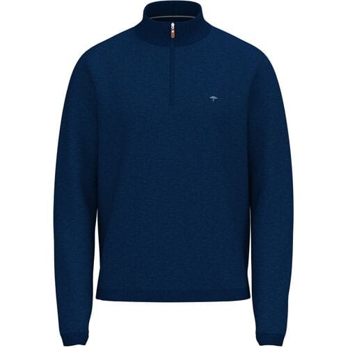 Fynch-Hatton Trui Air Cotton Troyer Zip Midnight / male