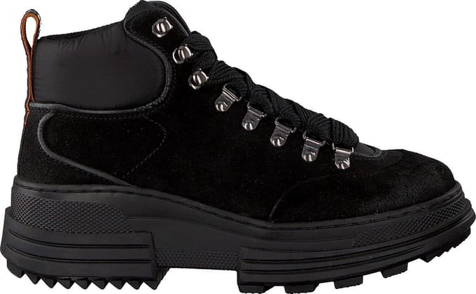 SCOTCH & SODA Dames Veterboots Cara - Zwart - Maat 36