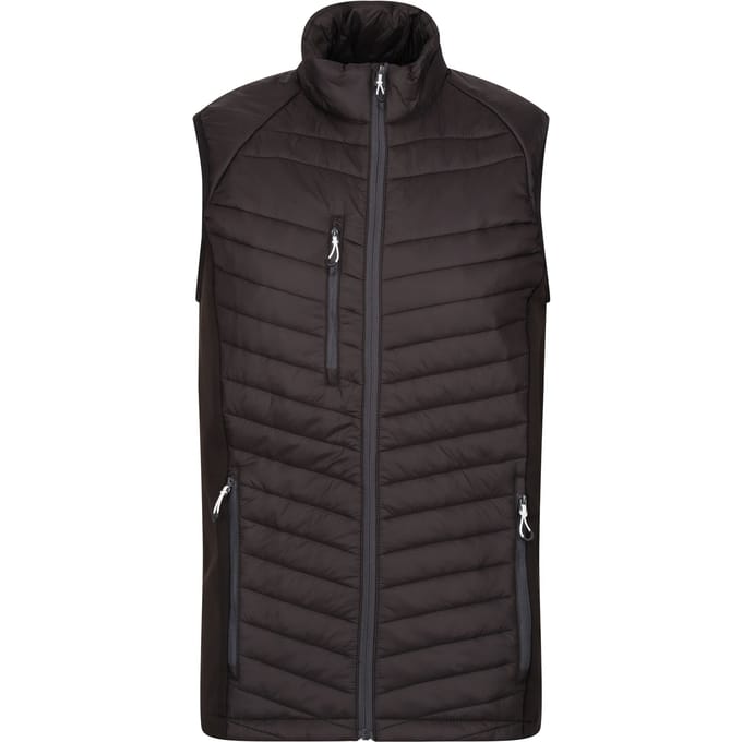 Regatta Professional Heren Gewatteerd Hybride Gilet (Zwart/Seal Grijs)