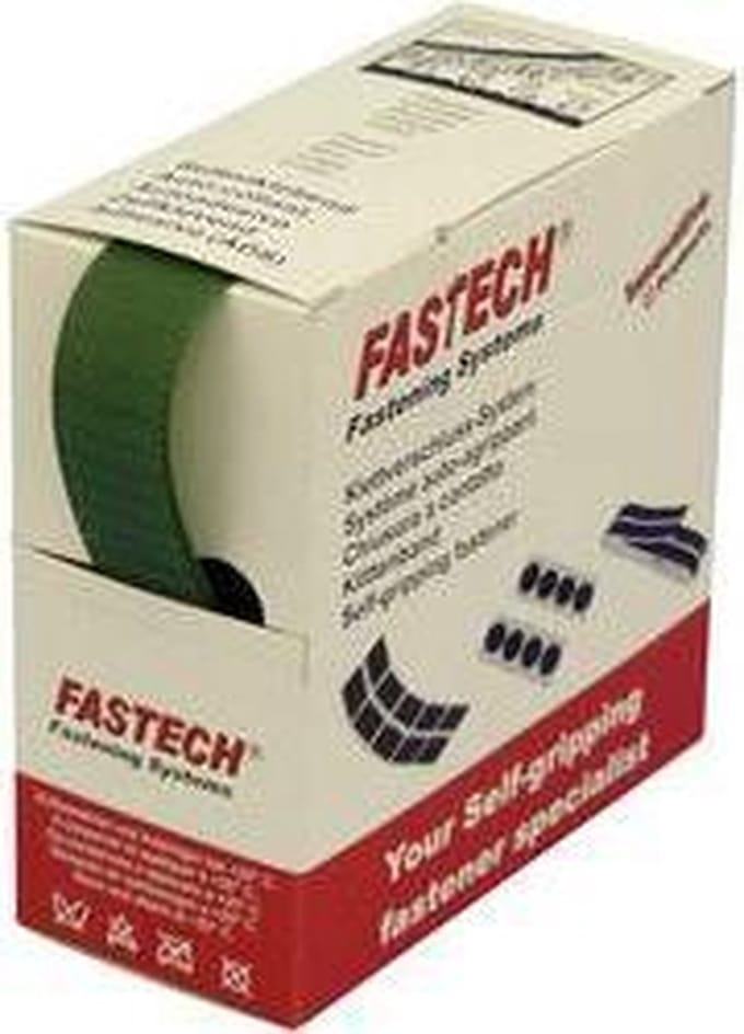 FASTECH® B25-STD-H-033505 Klittenband Om op te naaien Haakdeel (l x b) 5 m x 25 mm Groen 5 m