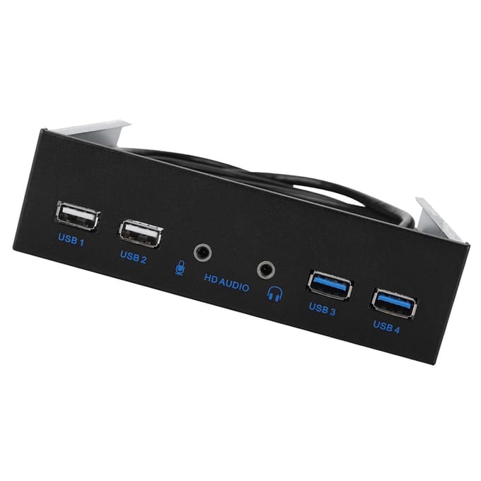 Panneau avant d'extension audio HD USB 3.0 + USB 2.0 19 broches blanc