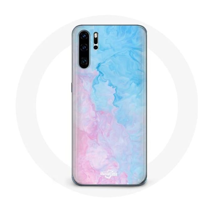 Coque pour Huawei P30 Fond bleu rose