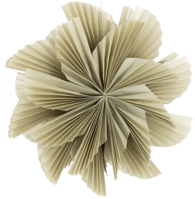 Papieren kerstster waves 60cm groen met pendel