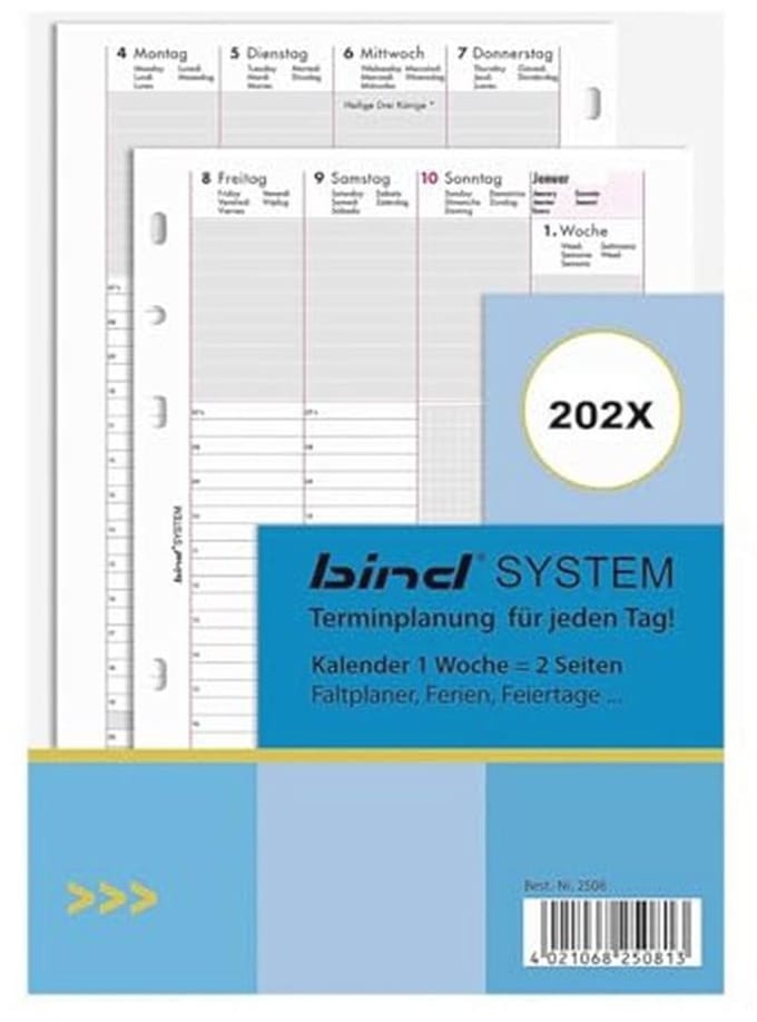 Kalender 2025 DIN A5 Weekagenda 2 Pagina's
