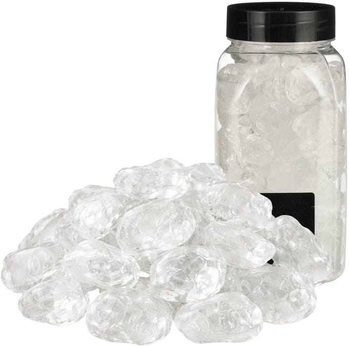 Rayher decoratie steentjes - groot - 650 ml - 25-30 mm - transparant - siergrind