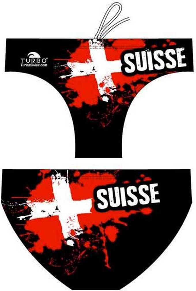Turbo Suisse 2012 Zwemslip Rood,Zwart 5XL Man