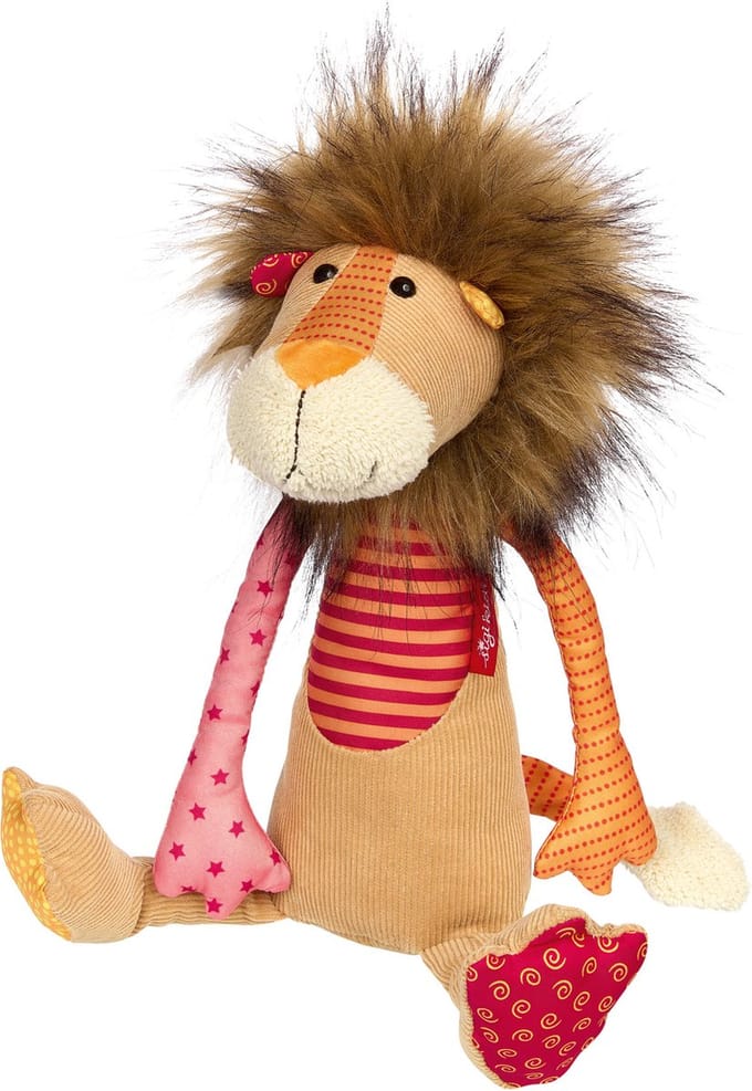sigikid knuffel leeuw Patchwork Sweety multicolor 32 cm.
