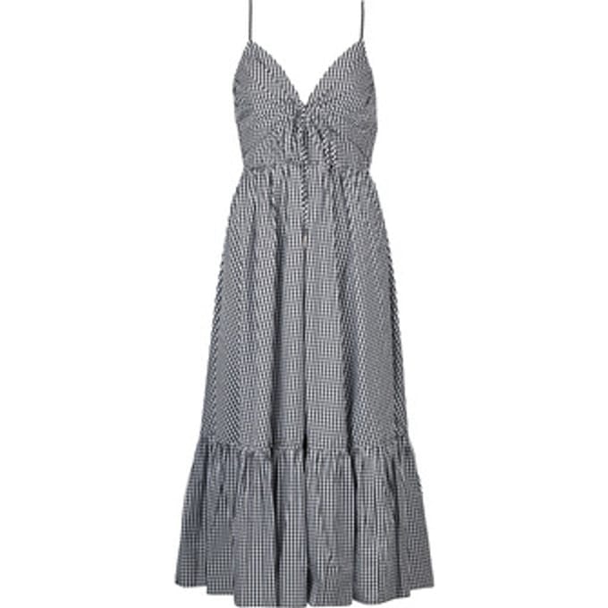 Lange Jurk MICHAEL Michael Kors GINGHAM MIDI DRESS