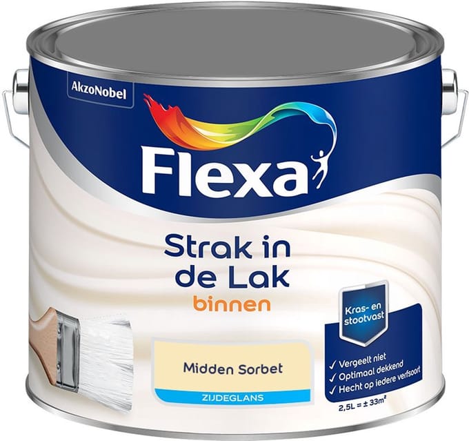 Flexa - Strak In De Lak Binnenlak Zijdeglans - Midden Sorbet - Mengverf - 2,5 L