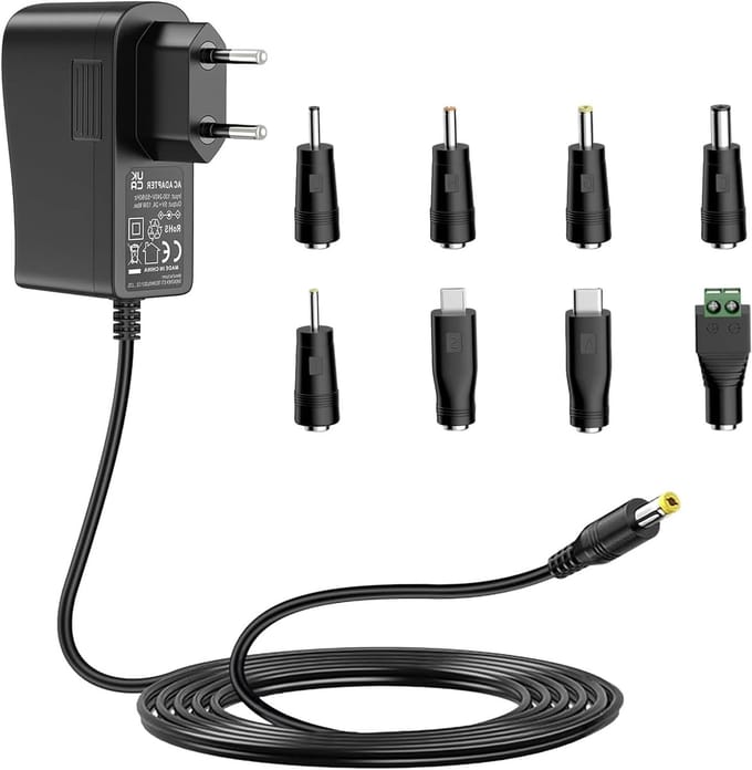 Voeding 5V 2A met 8 DC-aansluitingen voor tablets, telefoons, USB-hubs en camera's - 2000mA max