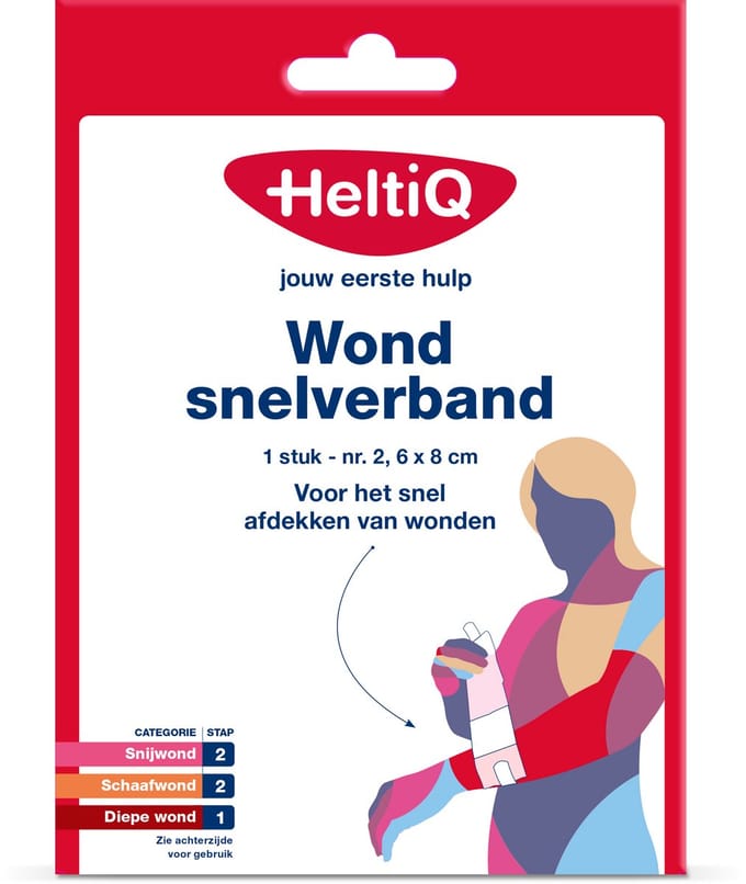 Heltiq Wondsnelverband nr. 2 6 x 8 cm 1 Stuks