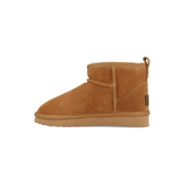 Warmbat Durack Wom Suede Boot Zip Cogn Dames Pantoffels - Cognac - 44