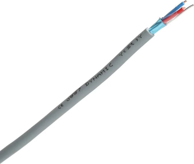 Dynamic signaalkabel afgeschermd Y(st)Y 1x2x0.8mm² Dca-s2,d0,a3 grijs per rol 100 meter