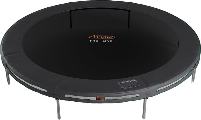 Avyna InGround Trampoline Ø430 cm – Rond – Extra Dikke Veiligheidsrand (HD) – Grijs – Premium Ingraafmodel