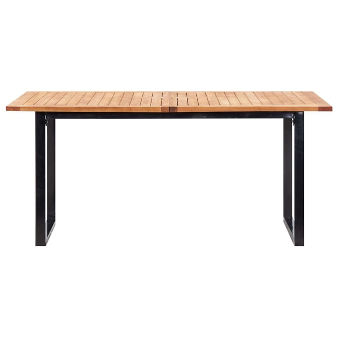 vidaXL - 7-delige - Tuinset - poly - rattan - en - acaciahout - grijs