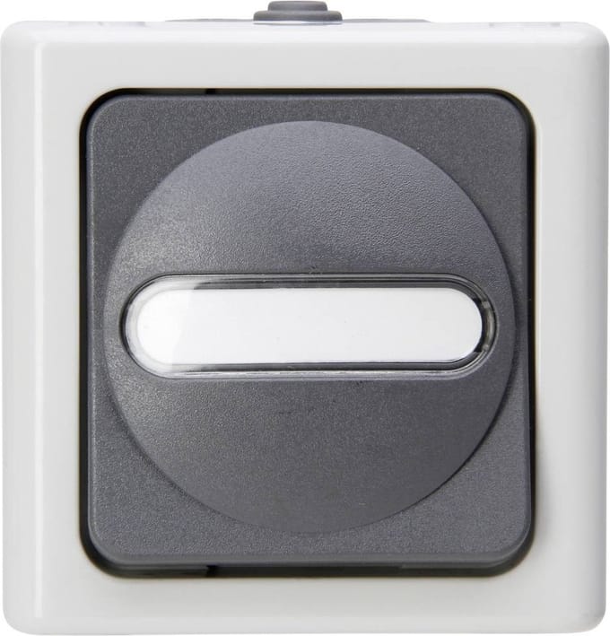 Kopp 560656006 BlueElectric Compleet Uitschakelaar, Wisselschakelaar spatwaterdicht Grijs 1 stuks 1 stuk(s)