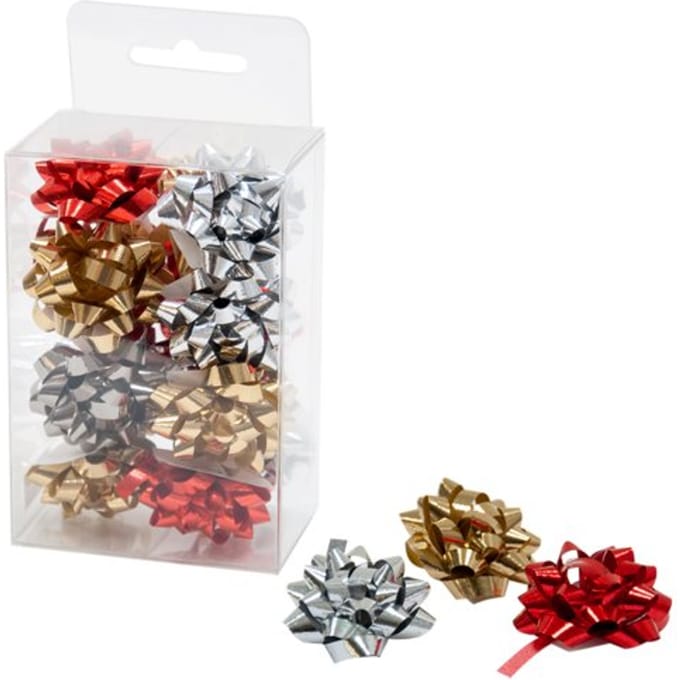 Kerst starbows wonderfull x-mas, 35 mm, 12 stuks