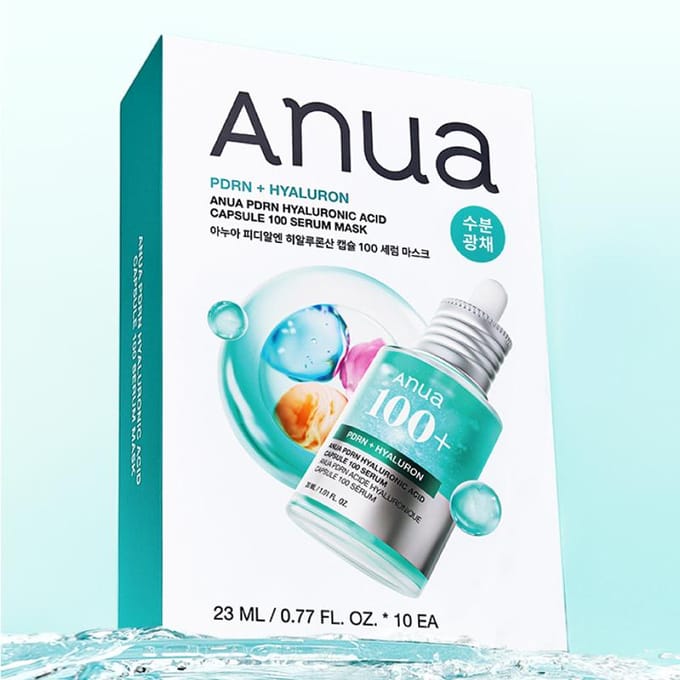 Anua - PDRN Hyaluronic Acid Capsule 100 Serum Mask 2026 Version - 23ml x 1 sheet