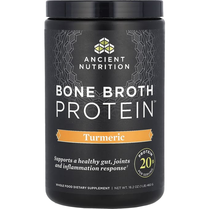 Ancient Nutrition, Protéine de Bouillon d'Os, Curcuma, 1 lb (460g)