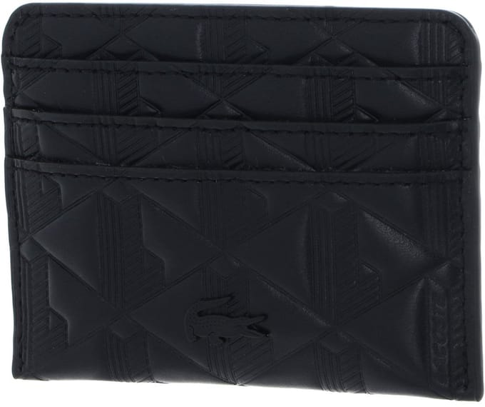 LACOSTE Leren Kaarthouder Maheki Credit Card Holder Noir Zwart