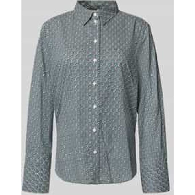 Regular fit overhemdblouse van katoenmix