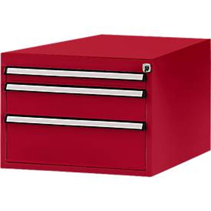Manuflex onderbouw met schuifladen, voor D 1000 mm, robijnrood