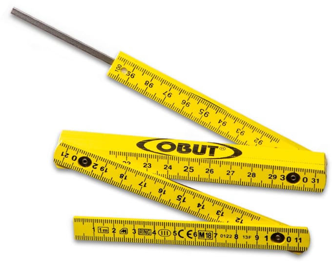 OBUT - Jeu-de-boules Opvouwbare Meter - Geel