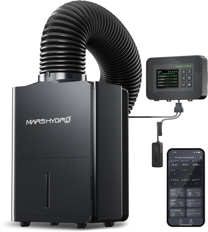 Mars Hydro Luchtontvochtiger - 2.1 Liter tank - Incl. iControl - Dehumidifier