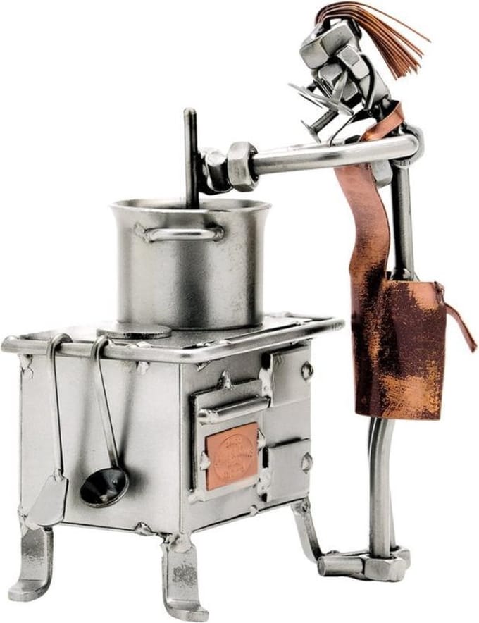 Hinz & Kunst smeedwerkfiguur beroep "kokkin"