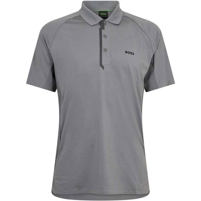 Boss Paddytech-polo met logo voor heren (raglanmodel) (Donker Beige)