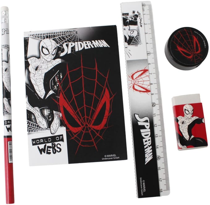 Spiderman World of Webs schrijfwarenset 5 pcs