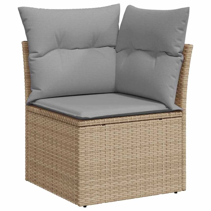 vidaXL - Tuinbank - Set - 8 - st - Beige - poly - rattan