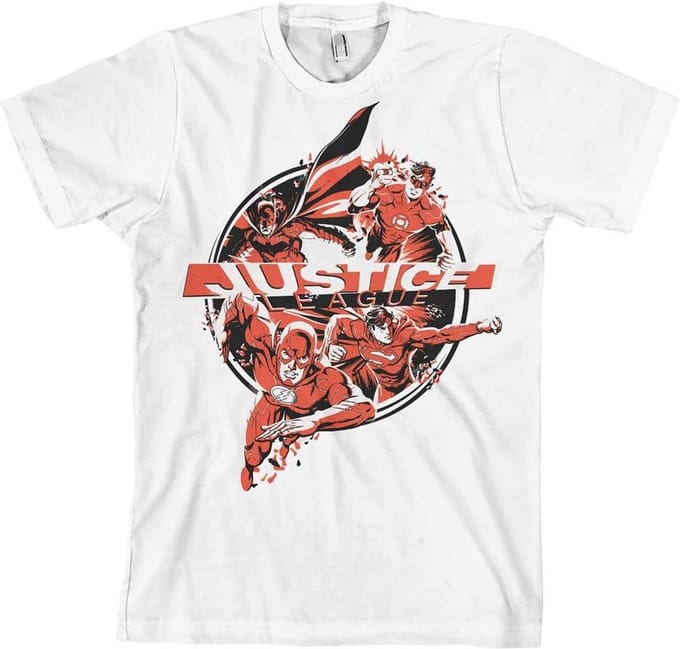 DC Comics Justice League Heren Tshirt -L- Heroes Wit