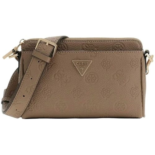 GUESS schoudertas Cresidia II Mini Xbody Top Zip Bag Dark Taupe Logo