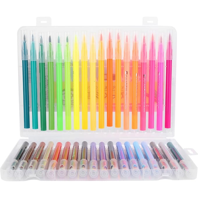 36 Kleur Zachte Punt Waterverf Pen Uitwasbare Schilderpen Tekenbenodigdheden yellow