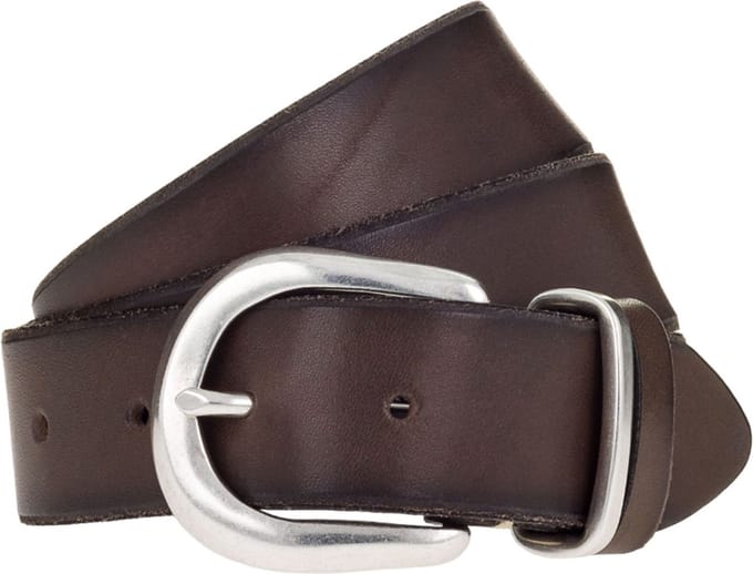 b.belt Leren Riem Vally Belt W75 Medium Grey Taupe