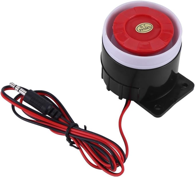 Bedrade Mini Sirene 110dB Akoestisch Alarm voor Thuisbeveiliging DC 12V