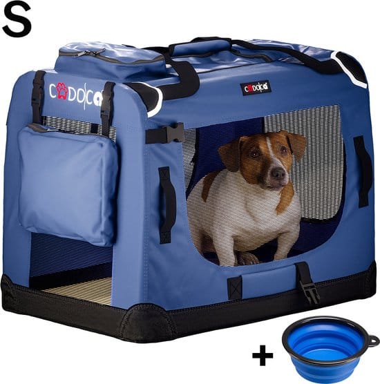 Cadoca Honden & Katten Reisbench S - 51x35x36cm - Marine Blauw