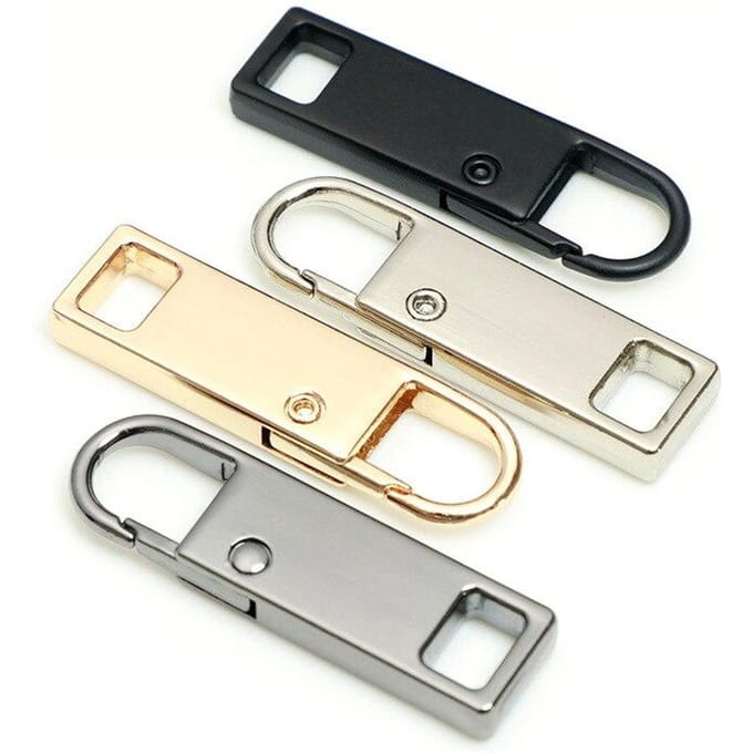 4 stuks Afneembare Vervangingsrits, Universele Denim Rugzak, Handmatig Naaigereedschap black