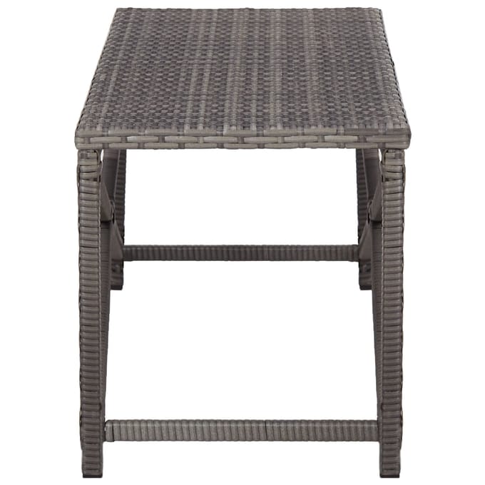 vidaXL - Tuinbank - 120 - cm - poly - rattan - grijs
