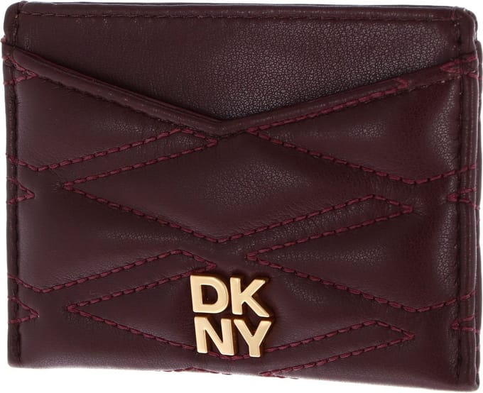 DKNY Leren Kaarthouder Minna Card Holder Garnet Wijnrood