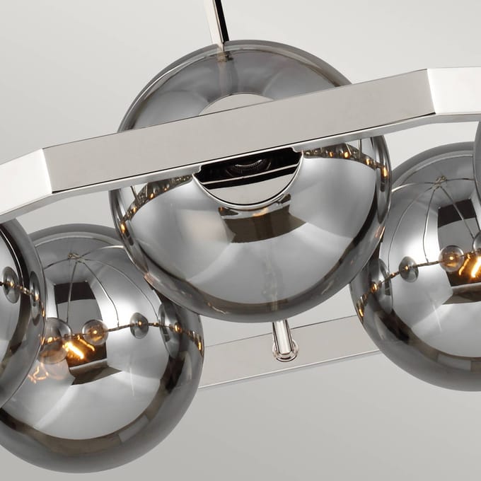 Feiss LED Kroonluchter | 5X E14 Max 60W | Dimbaar | Polished Nickel