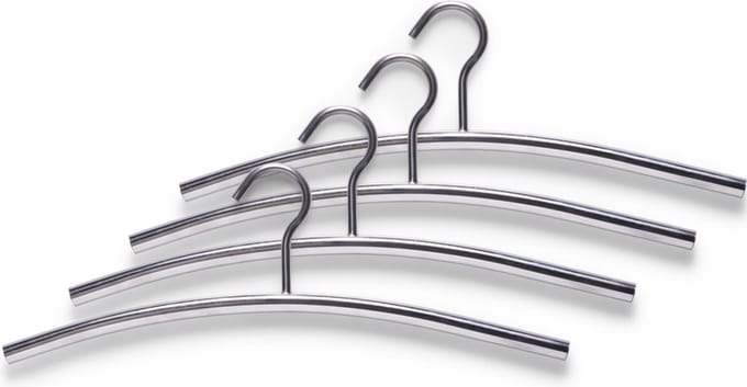 Zeller Kledinghanger - RVS - 44 cm- jassen hanger / kapstok