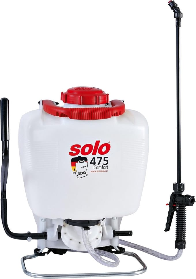 Rugspuit 15 liter met membraanpomp en sproeiers
