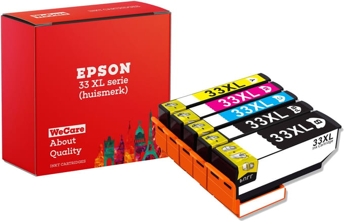 5-pack | Geschikt voor Epson 33XL inktcartridges - XP-530 - XP-540 - XP-630 - XP-635 - XP-640 - XP-645 - XP-830 - XP-900 - XP-7100