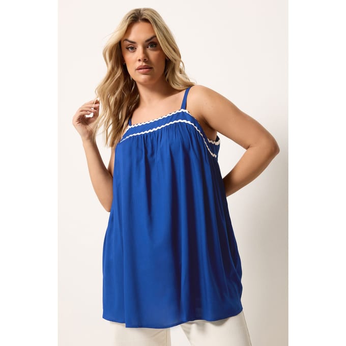 Yours Blauwe Cami Swingtop Size 42
