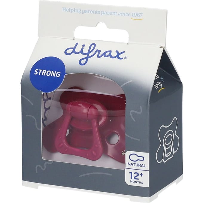 Difrax Fopspeen - Natural - 12+ maanden - Siliconen - Wildberry - 1 stuk