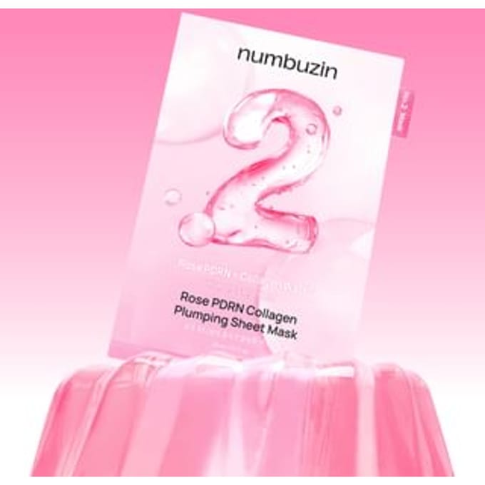 Nr. 2 Rose PDRN Collageen Plumping Sheetmask (1 Vel / Set van 5 Vellen) 1 Sheet