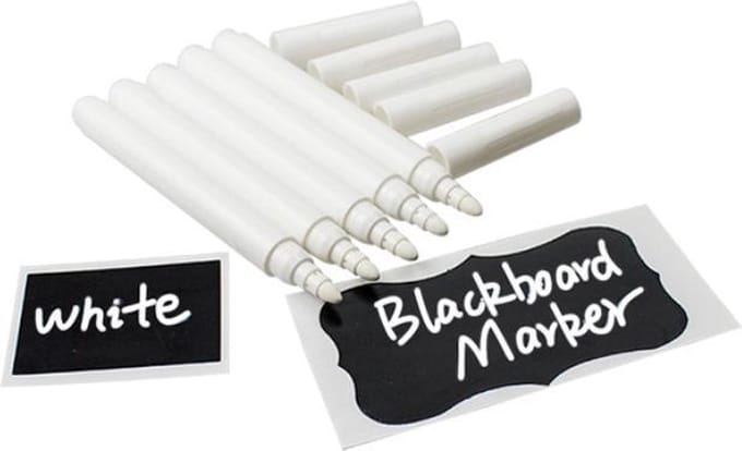 Krijtbordstiften - Chalk markers - 2 stuks - wit