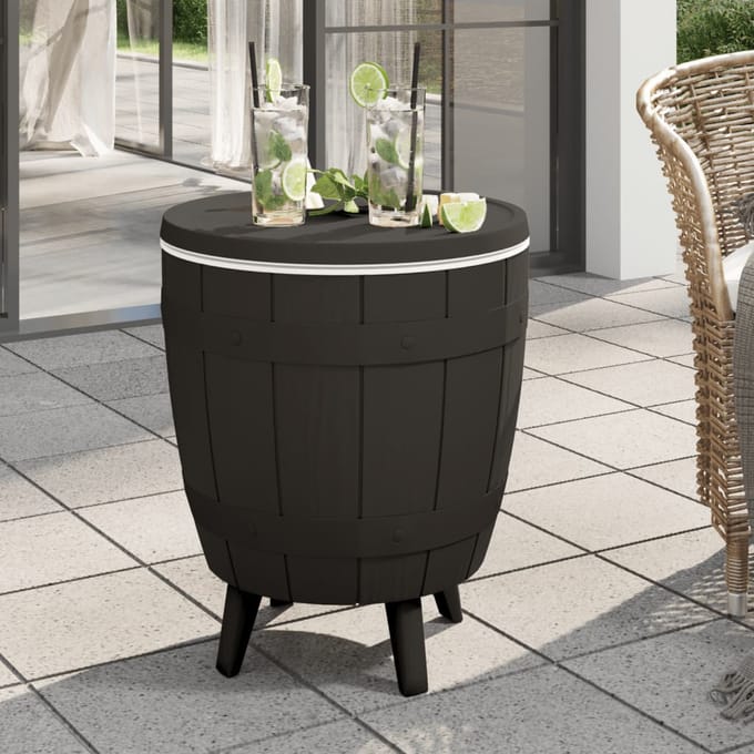 3-in-1 Tafel met IJskoeler Zwart Polypropyleen